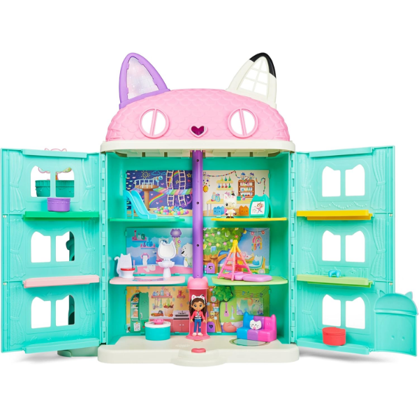 GABBY'S DOLLHOUSE, PURRFECT DOLLHOUSE WITH GABBY AND PANDA PAW FIGURE