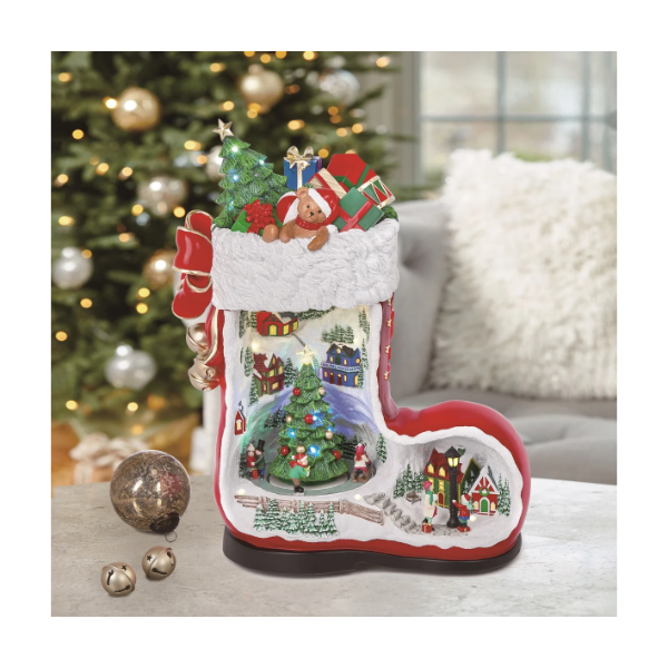 SANTA BOOT WITH MUSIC 44.2 CM (17.4 IN.)