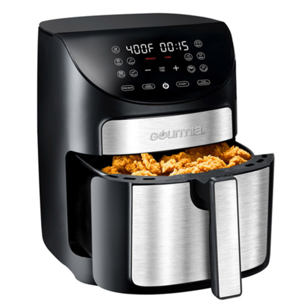 GOURMIA 7 QUART DIGITAL AIR FRYER WITH PREHEAT AND TURN REMINDER