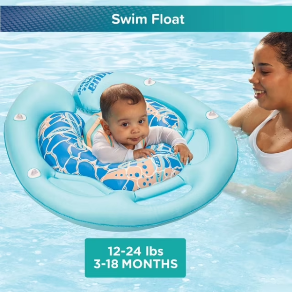 AQUA SWIMSCHOOL GROW-WITH-ME BABY BOAT WITH ADJUSTABLE SEAT POOL FLOAT -N