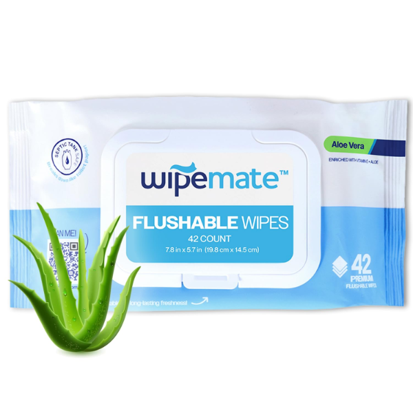 ULTRA FLUSHABLE BUTT WIPES, SOOTHING VITAMIN E & ALOE (ALOE VERA, 720 WIPES)