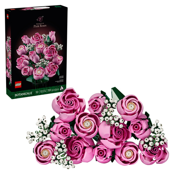 LEGO BOTANICALS BOUQUET OF PINK ROSES ARTIFICIAL FLOWERS BUILDING BLOCKS FOR ADULTS AGES 18+ -MP