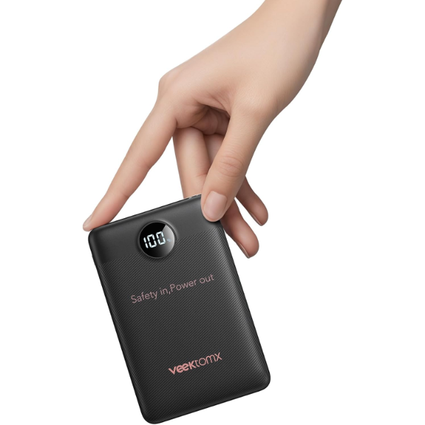 VEEKTOMX EXTERNAL BATTERY QUICK CHARGE 22.5 W, MINI POWER BANK 10000 MAH -N