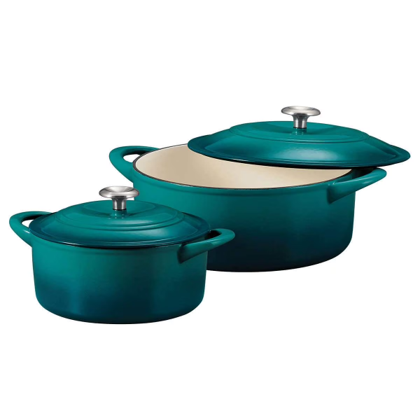 TRAMONTINA CAST IRON CASSEROLE 2 PIECES -U