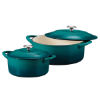 Image 1 : TRAMONTINA CAST IRON CASSEROLE 2 PIECES -U