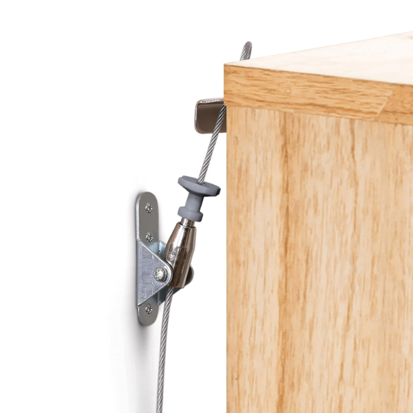 DREAMBABY HEAVY DUTY HINGED METAL FURNITURE ANCHORS FOR BABY PROOFING