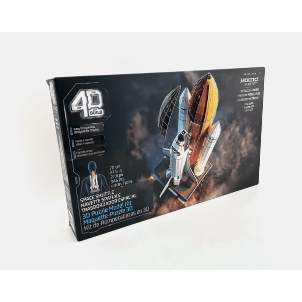 4D BUILD ARCHITECT SERIES SPACE SHUTTLE 3D PUZZLE MODEL KIT W/LED LIGHTS -SUMP