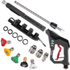 Image 1 : PRESSURE WASHER GUN WITH SWIVEL, WITH REPLACEMENT WAND EXTENSION