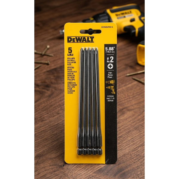 DEWALT 5-Piece #2 Phillips Drywall Collator Bits (5.88") – DCF6202PH2-5