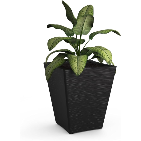 TALL PLANTER - BLACK -N