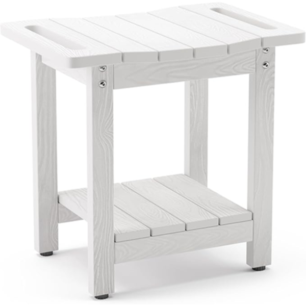 LUE BONA SHOWER BENCH SEAT WATERPROOF SHOWER STOOL FOR SHAVING LEGS FOOT STOOL FOR SPA BATHROOM