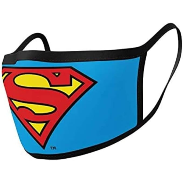 SET OF TWO SUPERMAN LOGO FACE MASKS (NEW)