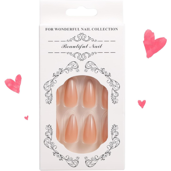 PRESS ON NAILS SHORT LONG FRENCH TIPS -N