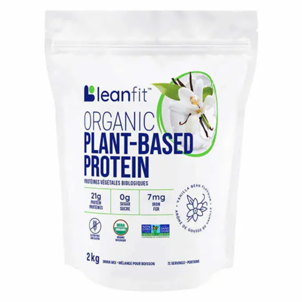 LEANFIT Organic Plant Protein, Vanilla Bean Flavour - Muscle Recovery Support