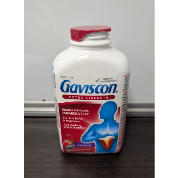 GAVISCON EXTRA STRENGTH, 150 CHEWABLE TABLETS -N E: 11/2028