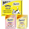 Image 1 : TEMPTATIONS KITTEN CRUNCHY AND SOFT TREATS CHICKEN AND DAIRY FLAVOR AND SALMON AND DAIRY CRUNCHY