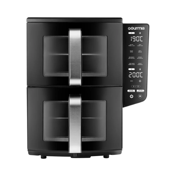 GOURMIA 4 DISH DUAL BASKET AIR FRYER WITH SYNC FINISH & SYNC COOK, 10.4 L (11 QT.) (SLIGHTLY USED)