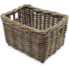 Image 1 : SPETEBO SHABBY GREY RATTAN RECTANGULAR STORAGE BASKET -U