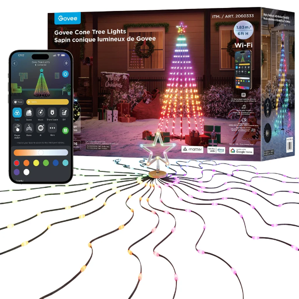 GOVEE 182 CM (6FT) CONE TREE LIGHTS