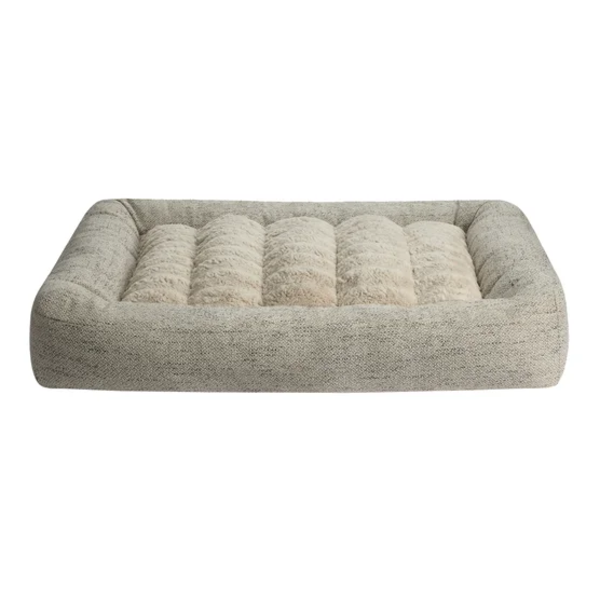 KIRKLAND SIGNATURE 32" X 42" CHANNELED BOLSTER PET BED -SU