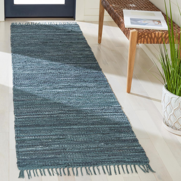 RUNNER RUG - BLUE & GREY