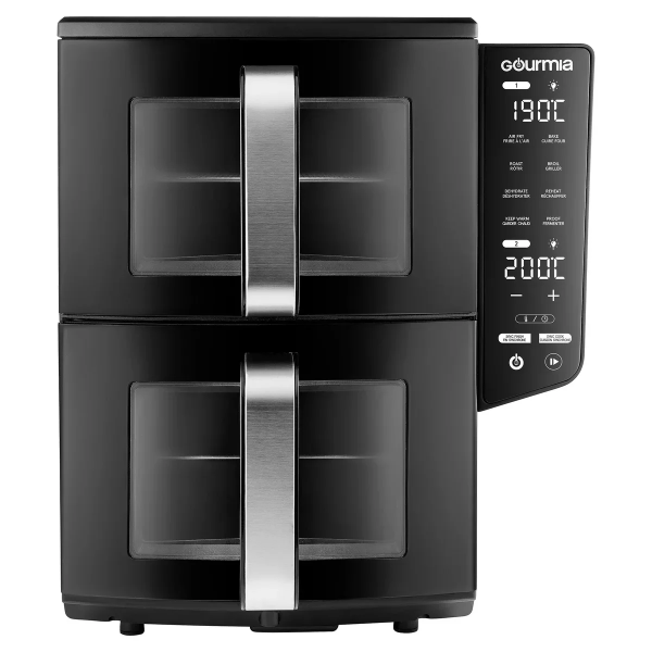 GOURMIA 4 DISH DUAL BASKET AIR FRYER WITH SYNC FINISH & SYNC COOK -SUNB