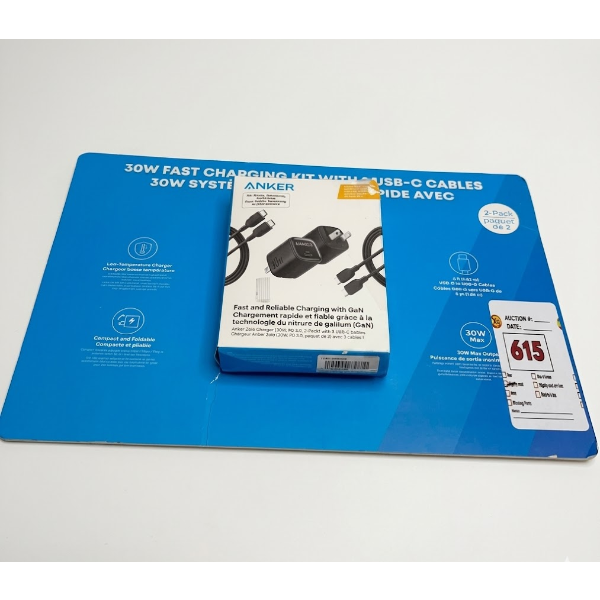 ANKER 30W CHARGING KIT WITH USB-C CABLES -SU