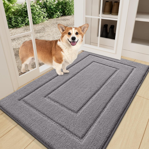 SMIRY DOG DOOR MAT FOR MUDDY PAWS INDOOR ENTRANCE
