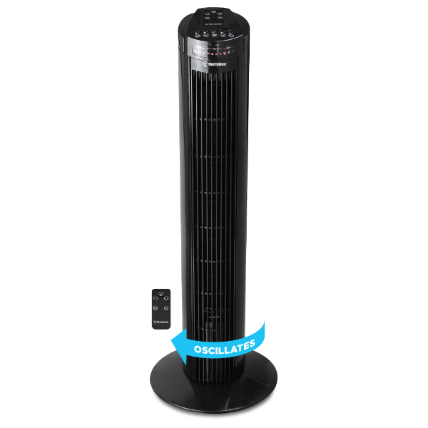 WESTINGHOUSE OSCILLATING TOWER FAN WITH REMOTE 29 INCH