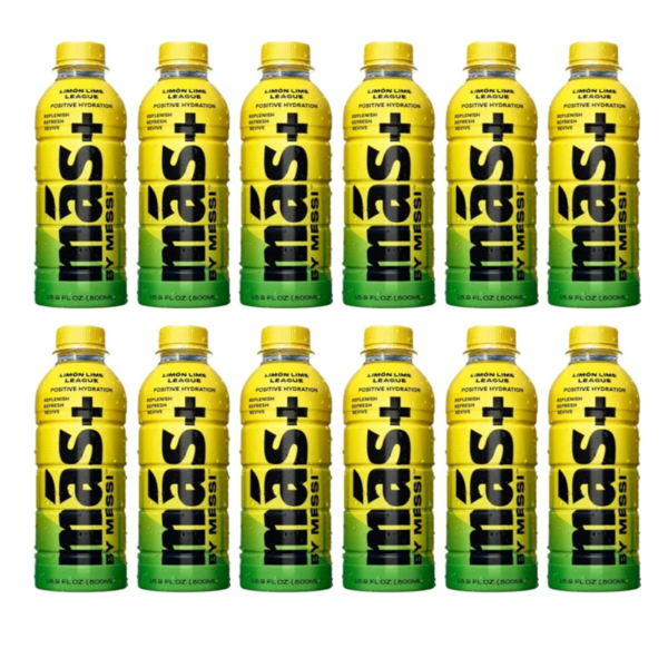 MAS+ HYDRATION BY LIONEL MESSI LIMON LIME LEAGUE (500ML) (12 PACK)