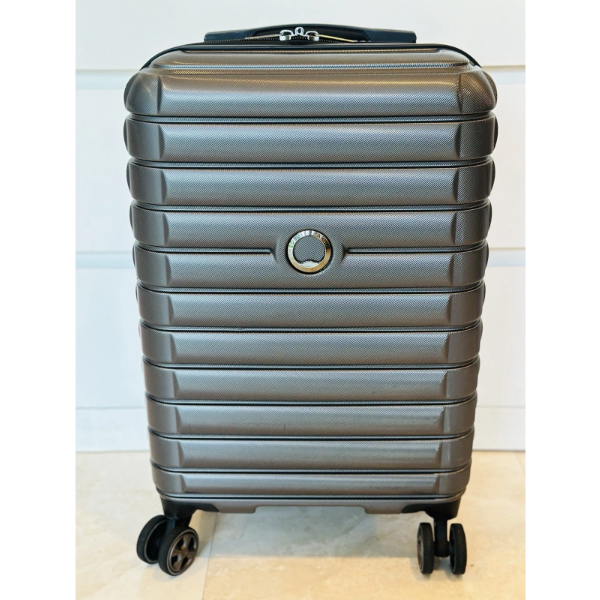 DELSEY SHADOW 5.0 EXPANDABLE 20" GREY SPINNER CARRY-ON SUITCASE LUGGAGE -SU