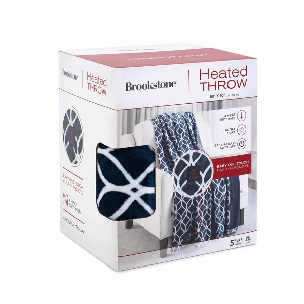 BROOKSTONE HEATED THROW (USED, SOLD AS BLANKET)