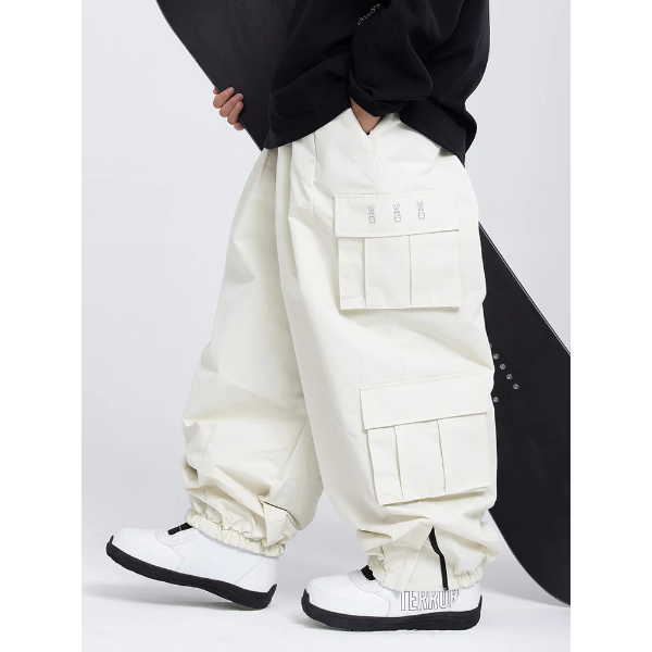 SNOWVERB RABBIT SNOW FREESTYLE CARGO BAGGY SNOWBOARD PANTS (SMALL)