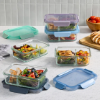 Image 1 : ELLO COLOUR LOCK DIVIDED GLASS MEAL PREP SET, 10-PIECE -SU