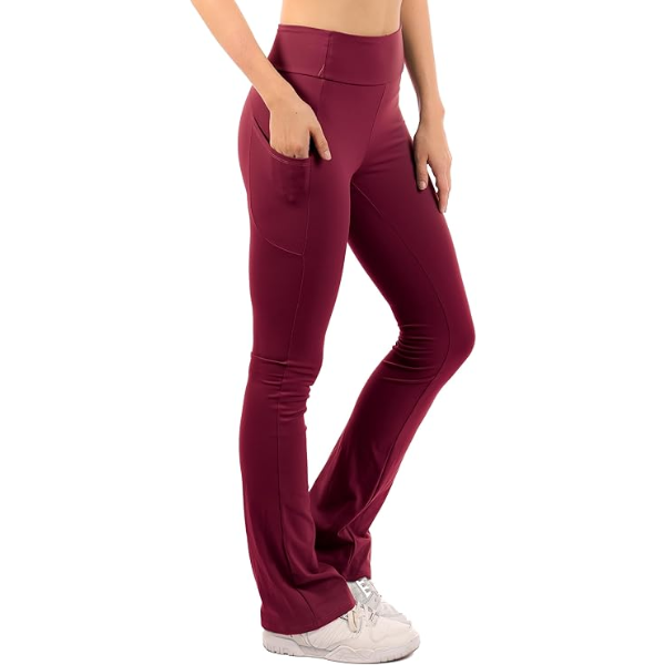FLARE YOGA LEGGINGS WITH POCKETS HIGH WAIST STRETCHY SUPER SOFT WORKOUT YOGA PANTS (SLIGHTLY USED)