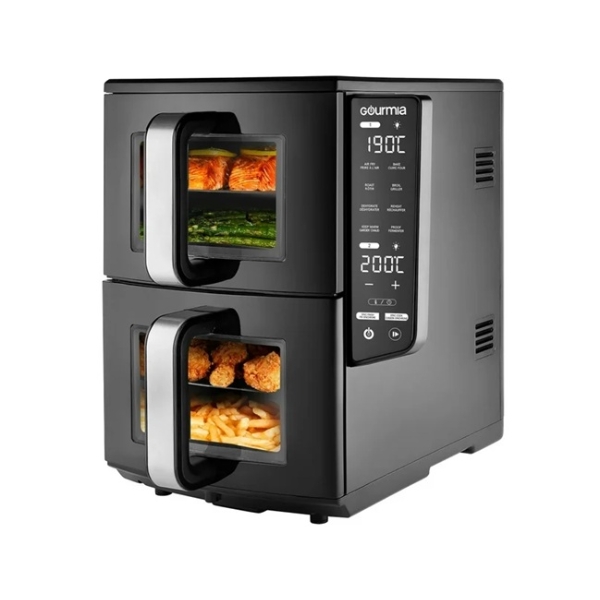 GOURMIA 4 DISH DUAL BASKET GOURAIR FRYER WITH SYNC FINISH & SYNC COOK