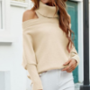 Image 1 : OTHE DROP OVERSIZED SWEATERS FOR WOMEN TURTLENECK LADIES AND WINTER SOLID COLOR