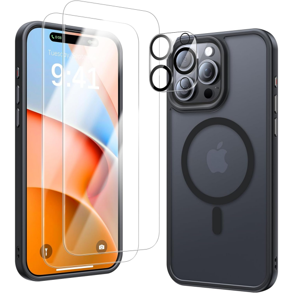 MAGNETIC FOR IPHONE 15 PRO MAX CASE (4 IN 1) SET.