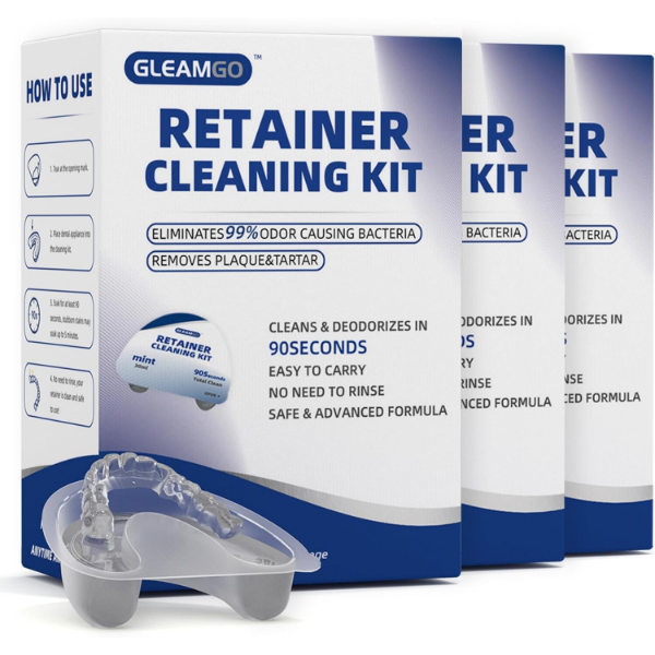 GLEAMGO ALIGNER CLEANER & CLEAR RETAINER CLEANER