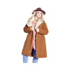 Image 1 : WOMEN'S PLUS SIZE TEDDY FAUX FUR JACKET