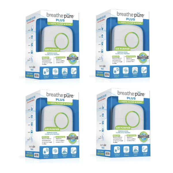 4 PCS BREATHE PURE PLUS -BP WITH HEPA FILTER & IONIC