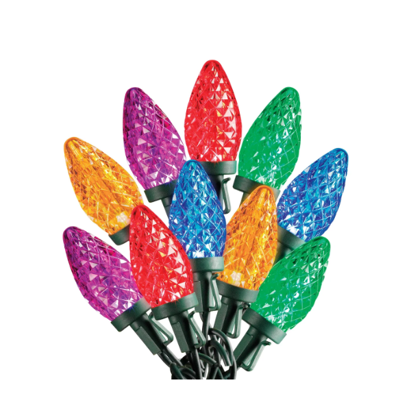 SYLVANIA ST Y LIT 2 SETS OF 50 LED C9 MULTICOLOUR LIGHTS (SLIGHTLY USED)