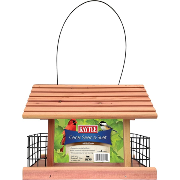KAYTEE CEDAR SEED AND SUET FEEDER