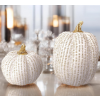 Image 1 : 2 PCS FALL PUMPKIN DECOR, GOLD RESIN PUMPKIN FIGURINES, FALL DECORATIONS FOR HOME