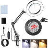 Image 1 : DAYAOCO 10X LIGHTED MAGNIFYING GLASS WITH LIGHT AND CLAMP
