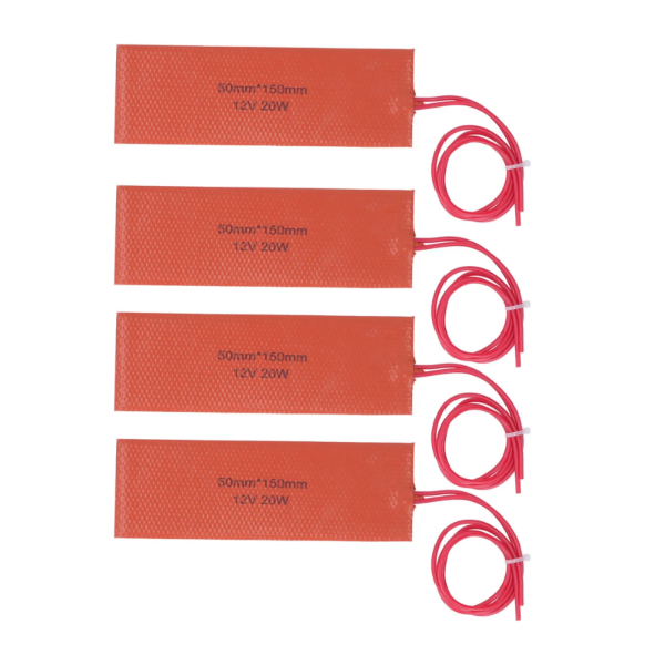 RUBBER HEATING MAT, 4 PCS SILICONE RUBBER HEATING PAD FOR INDUSTRIAL EQUIPMENT (NEW)