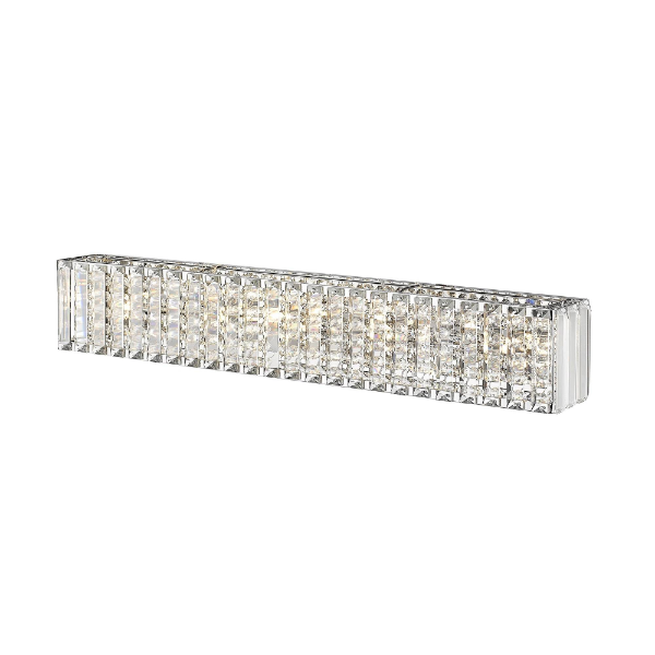 OVE PATIENCE CHROME 5-LIGHT LED CRYSTAL VANITY LIGHT