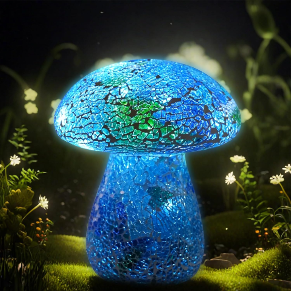 MOSAIC MUSHROOM GARDEN LIGHTS -SU
