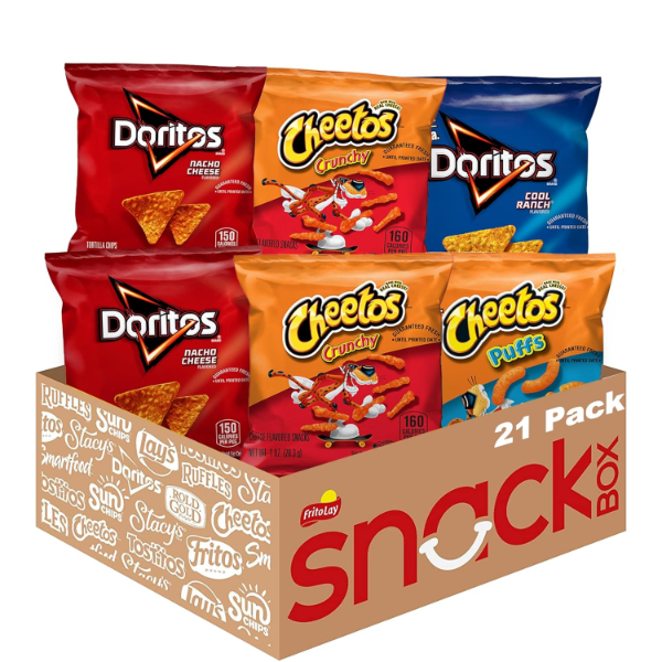 FRITO-LAY DORITOS & CHEETOS MIX - PAQUETE VARIADO DE BOLSAS DE APERITIVOS INDIVIDUALES (PAQUETE DE 2