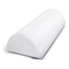 Image 1 : ALLSETT HEALTH LARGE HALF MOON BOLSTER PILLOW FOR LEGS, KNEES, LOWER BACK AND HEAD (WHITE)